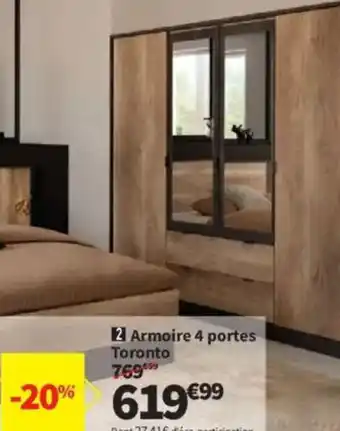 Conforama Armoire 4 portes Toronto offre