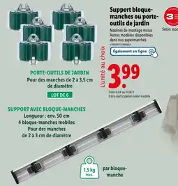 Lidl Support bloque manches ou porte outils de jardin offre