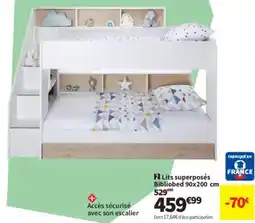 Conforama Lits superposés Bibliobed 90x200 cm 529699 offre