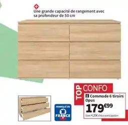 Conforama Commode 6 tiroirs Opus offre