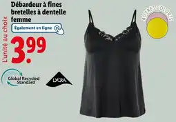 Lidl Débardeur à fines bretelles à dentelle femme offre