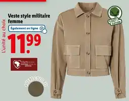 Lidl Veste style militaire femme offre