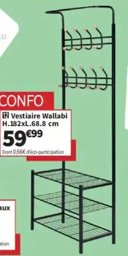 Conforama Vestiaire Wallabi H.182xL.68.8 cm offre