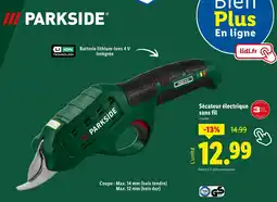 Lidl PARKSIDE Sécateur électrique sans fil offre