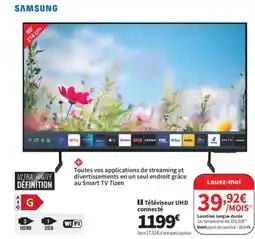 Conforama SAMSUNG Téléviseur UHD connecté offre