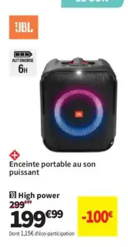 Conforama JBL High power offre