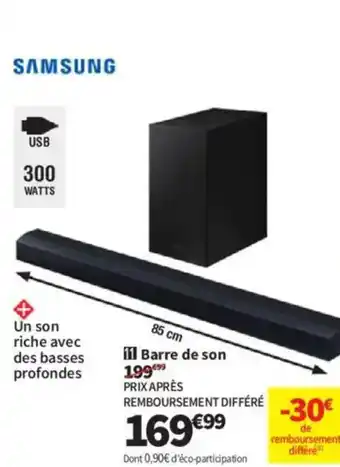 Conforama SAMSUNG Barre de son offre