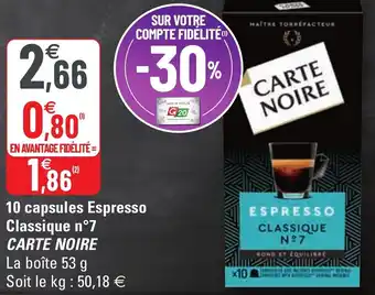 G20 10 capsules espresso offre