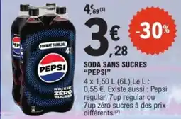 E.Leclerc Express "PEPSI" Soda sans sucres offre