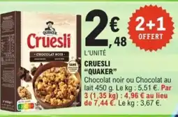 E.Leclerc Express "QUAKER" Cruesli offre