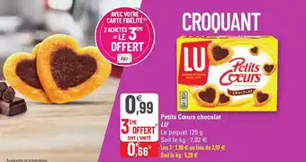 Petits cœurs chocolat