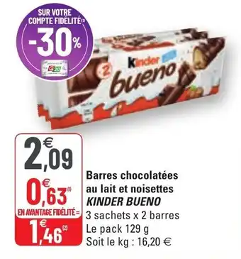 G20 Barres chocolatées offre