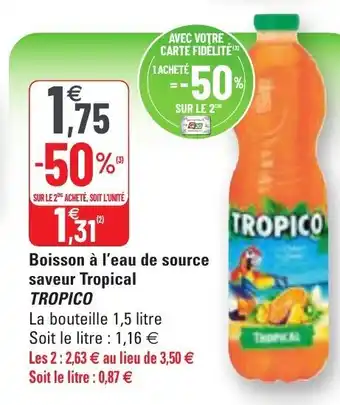 Boisson à l'eau de source