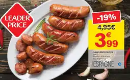 Leader Price Saucisses cuites offre