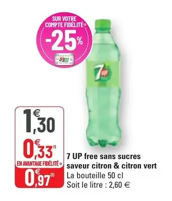 G20 7 up free sans sucres offre