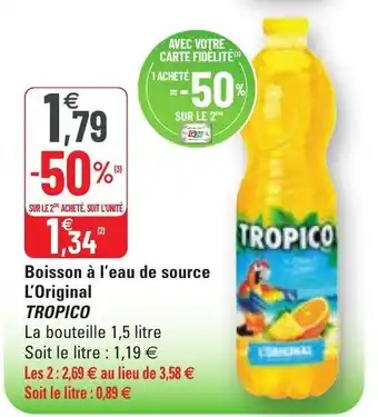 G20 Boisson à l'eau de source L'Original offre