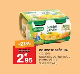 Leader Price BLÉDINA Compote offre