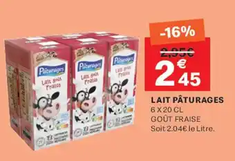 Leader Price Lait pâturages offre