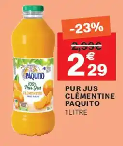 Leader Price PAQUITO Pur jus clémentine offre