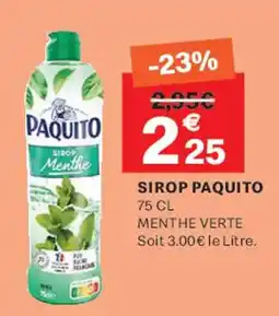 Leader Price PAQUITO Sirop offre