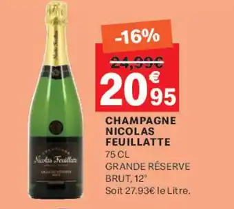 Leader Price Champagne nicolas feuillatte offre