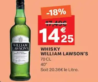 Leader Price WILLIAM LAWSON'S Whisky offre