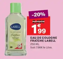 Leader Price LABELL Eau de cologne fraîche offre