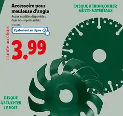 Lidl Accessoire pour meuleuse d'angle offre