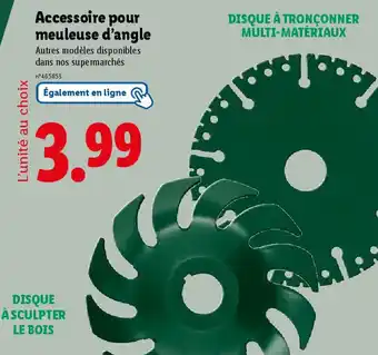 Lidl Accessoire pour meuleuse d'angle offre