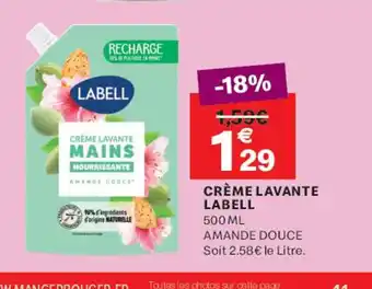 Leader Price LABELL Crème lavante offre