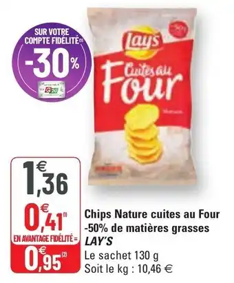 G20 Chips nature cuites au four offre