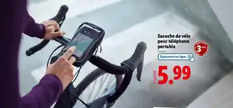 Lidl Sacoche de vélo pour téléphone portable offre