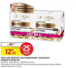 Intermarché Soin age perfect raffermissant jour/nuit dermo expertise offre