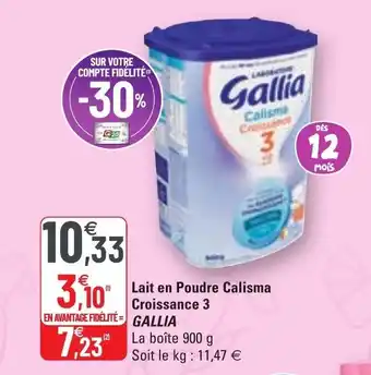 G20 Lait en poudre calisma offre