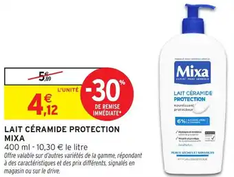 Intermarché Lait céramide protection mixa offre