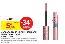 Intermarché Mascara make up sky high lash sensational noir maybelline offre