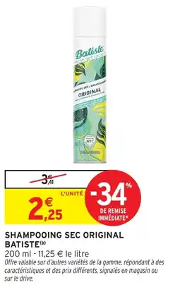 Intermarché Shampooing sec original batiste offre