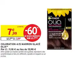 Intermarché Coloration 4.15 marron glacé olia offre