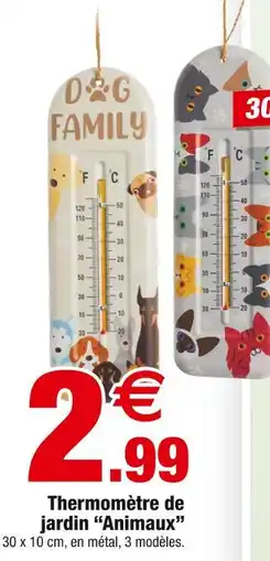 Bazarland Thermomètre de jardin Animaux offre