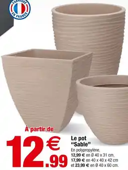 Bazarland Fabriqué en France Le pot Sable offre