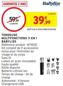 Intermarché Tondeuse multifonctions 11 en 1 babyliss offre