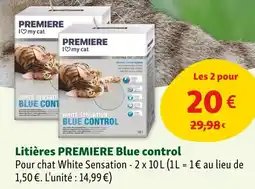 Maxi Zoo PREMIERE Litières blue control offre