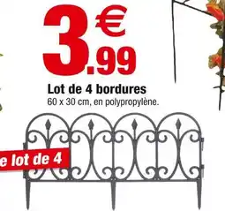 Bazarland Lot de 4 bordures offre