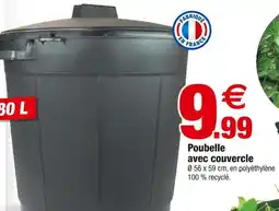 Bazarland Poubelle avec couvercle offre