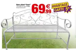 Bazarland Banc pliant Cœur offre