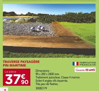 Gedimat Traverse paysagère pin maritime offre