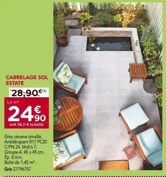 Gedimat Carrelage sol estate offre