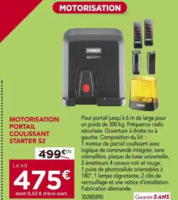 Gedimat SOMMER Portail coulissant starter s2 offre