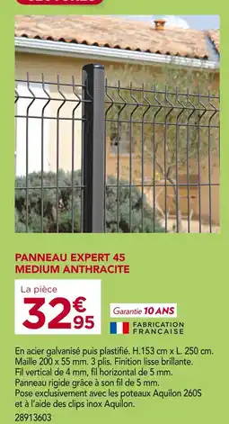 Gedimat Panneau expert 45 medium anthracite offre