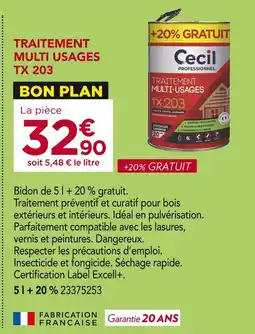 Gedimat CECIL Traitement multi usages tx 203 offre